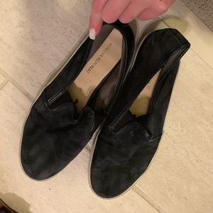 Banana Republic Navy Suede Slip on Sneakers 7.5